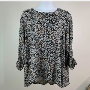 Zac & Rachel Animal Print Blouse